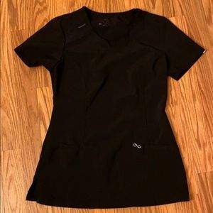Black scrub top.